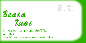 beata kupi business card